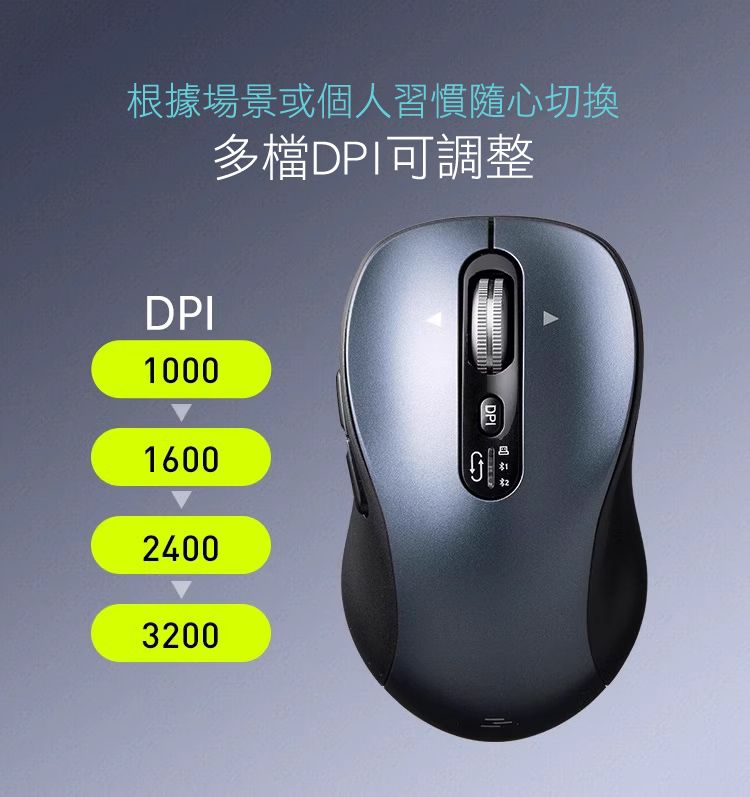 根據場景或個人習慣隨心切換 多檔DPI可調整