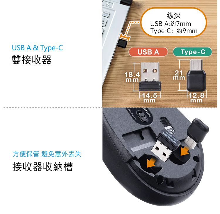 雙接收器 接收器收納槽