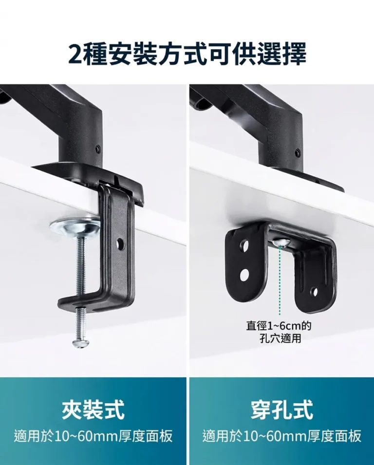2種安裝方式可供選擇